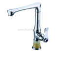 Copper Deck Mount Single-Handle Kitchen Faucet Chrome